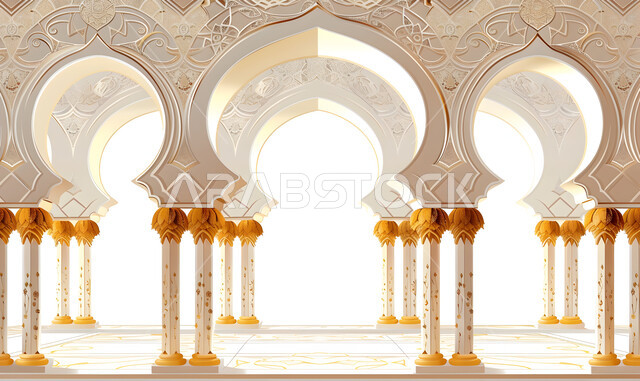 الديكورات الإسلامية للمباني والمساجد, تصميم الأعمدة والأقواس على الطراز الاسلامي الممزوج بين الحداثة والعراقة, الفن الهندسي المعماري للأبنية الدينية في المملكة العربية السعودية