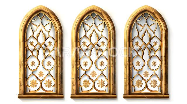 رسومات دينية وزخرفات باللون الذهبي, نقوش وديكورات إسلامية, أشكال وتصاميم ترمز للدين الإسلامي, الفن الهندسي الممزوج بين العراقة والحداثة في المملكة العربية السعودية, تصميمات تستخدم في المساجد ودور العبادة