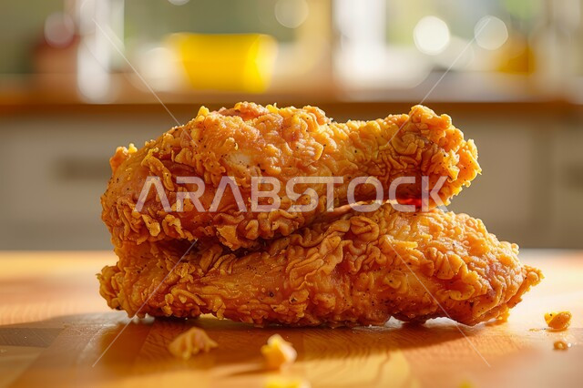 مجموعة من أفخاذ الدجاج المقلي المقرمش, دجاج البروستد الشهي، مطاعم المأكولات السريعة, وجبات غير صحيه