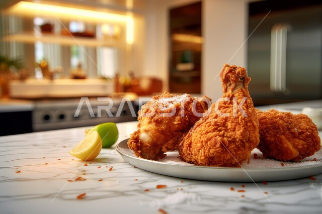 مجموعة من أفخاذ الدجاج المقلي المقرمش, دجاج البروستد الشهي، مطاعم المأكولات السريعة, وجبات غير صحيه