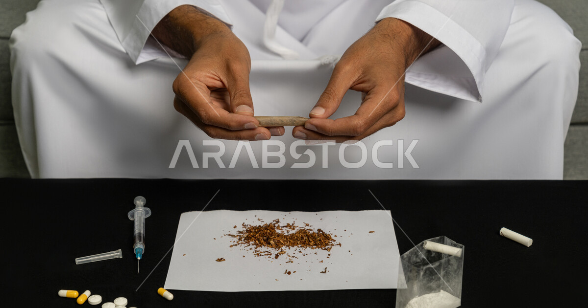 Cigarette Addiction Ashtray Full Stock Photo