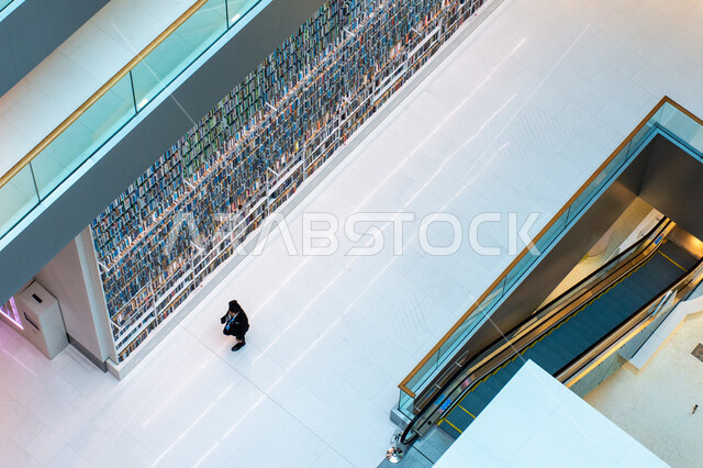 الفن الهندسي المعماري للمكتبات والمتاحف والمعارض في الامارات العربية المتحدة، مكان للقراء ومحبي العلم والمعرفة، التصميم الداخلي لرفوف الكتب في مكتبة محمد بن راشد الثرية بالمجلاات والمعاجم في امارة دبي، صرح معرفي مميز ومعلم ثقافي مشهور، منارة للثقافة والفكر