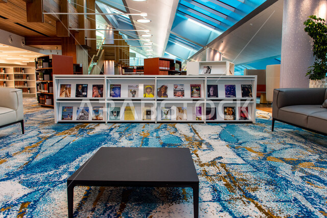 Magazines and Publications Department Mohammed Bin Rashid Library, rich in magazines and dictionaries in the Emirate of Dubai, a distinguished knowledge edifice and a famous cultural landmark, a beacon of culture and thought, the architectural art of libraries, museums and exhibitions in the United Arab Emirates, a place for readers and lovers of science and knowledge