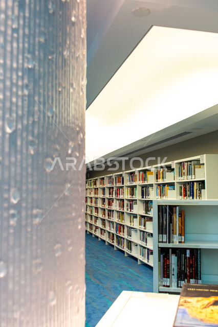  الفن الهندسي المعماري للمكتبات والمتاحف والمعارض في الامارات العربية المتحدة، مكان للقراء ومحبي العلم والمعرفة، رفوف الكتب في مكتبة محمد بن راشد الثرية بالمجلاات والمعاجم في امارة دبي، صرح معرفي مميز ومعلم ثقافي مشهور، منارة للثقافة والفكر