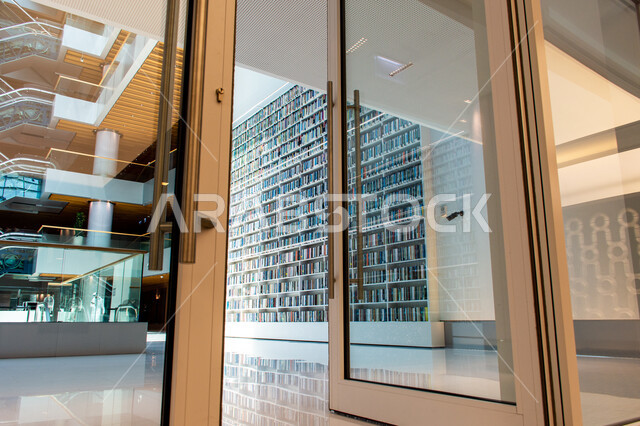 Mohammed bin Rashid Library, rich in magazines and dictionaries in the Emirate of Dubai, a distinguished knowledge edifice and a famous cultural landmark, a beacon of culture and thought, the architectural art of libraries, museums and exhibitions in the United Arab Emirates, a place for readers and lovers of science and knowledge