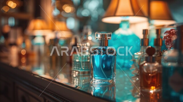  التطيب والتعطر بالزيوت الطبيعيه والمسك, العطور العربية الفخمة الفاخرة المزخرفة، عبوات زجاجية من زيت المسك السعودي الأصلي، عرض المنتجات المحلية الوطنية السعودية