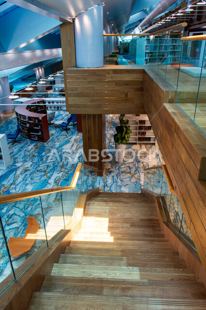  الديكورات والفن الهندسي المعماري الداخلي للمكتبات والمتاحف والمعارض في الامارات العربية المتحدة، مكتبة محمد بن راشد الثرية بالمجلات والمعاجم في امارة دبي، صرح معرفي مميز ومعلم ثقافي مشهور، منارة للثقافة والفكر