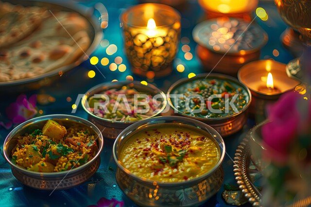 سفرة مليئة باطباق من الحلويات اللذيذة بالفستق والمكسرات، كرم الضيافة في السعودية، وصفات الأطعمة العربية الشرقية، أكلات غنية بالسكريات والسعرات الحرارية، ضيافة الأعياد والمناسبات في المملكة، منتجات محلية وطنية