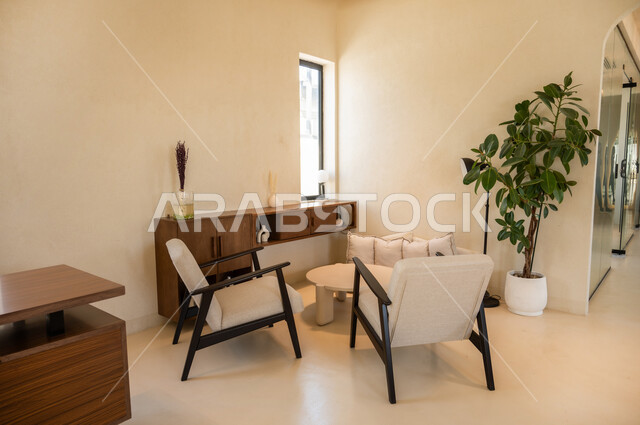 تصاميم داخلية راقية لمكتب على الطراز الحديث, تجهيزات مكتبية حديثة وأثاث أنيق ومريح، ديكورات عصرية للمكاتب في شركات المملكة العربية السعودية