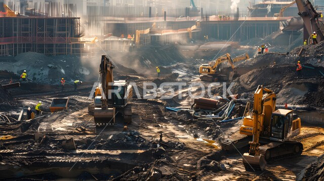 Construction, contracting and real estate development works, establishing foundations and structures for residential projects and factories, architectural and urban development in the Kingdom of Saudi Arabia, construction of buildings and mega projects, the concept of improving the country's infrastructure