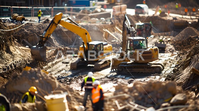 أعمال البناء والمقاولات والتطوير العقاري، إنشاء الأساسات والهياكل للمشروعات السكنية والمصانع، التطور المعماري والحضاري في المملكة العربية السعودية، تشييد المباني والمشاريع الضخمة، مفهوم تحسين البنية التحتية للبلاد