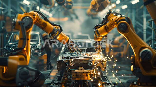 رؤية سعودية مستقبلية 2030، الاعتماد على التشغيل الآلي في معامل ومصانع المملكة العربية السعودية، ورشات متطورة في انتاج وتصنيع السيارات الحديثة، علوم و تكنولوجيا الذكاء الاصطناعي في المجال الهندسي، تحقيق الثورة الصناعية