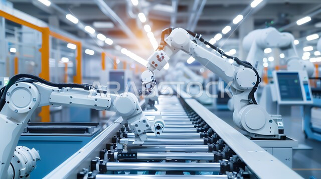 الاعتماد على التشغيل الآلي في معامل المملكة العربية السعودية، علوم و تكنولوجيا انتاج المصانع، تحقيق الثورة الصناعية، رؤية سعودية مستقبلية 2030، اذرع روبوتات الصناعة الذكية المتطورة في التصنيع