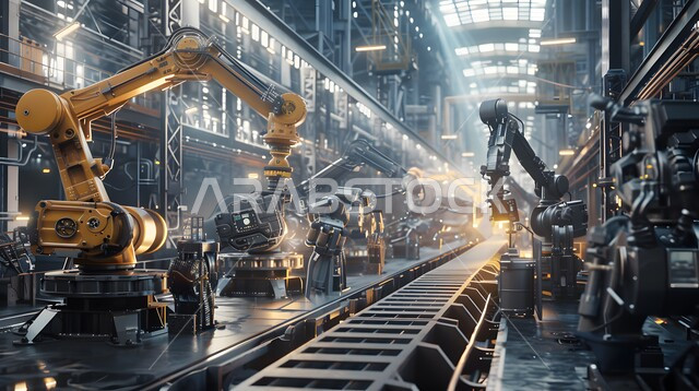 علوم و تكنولوجيا انتاج المصانع، تحقيق الثورة الصناعية، رؤية سعودية مستقبلية 2030، اذرع روبوتات الصناعة الذكية المتطورة في التصنيع، الاعتماد على التشغيل الآلي في معامل المملكة العربية السعودية