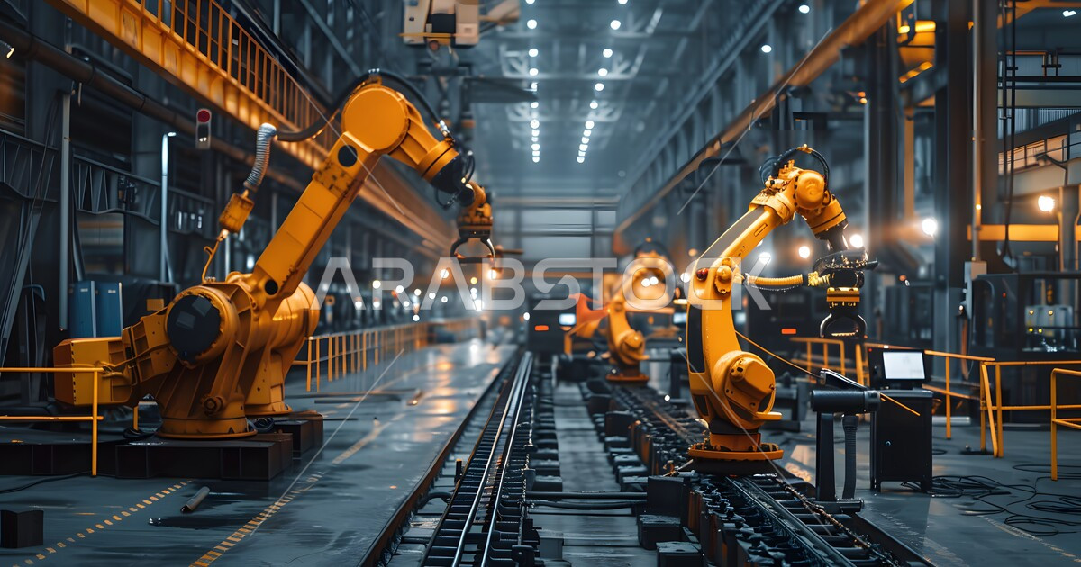 اذرع روبوتات الصناعة الذكية المتطورة في التصنيع، الاعتماد على التشغيل ...