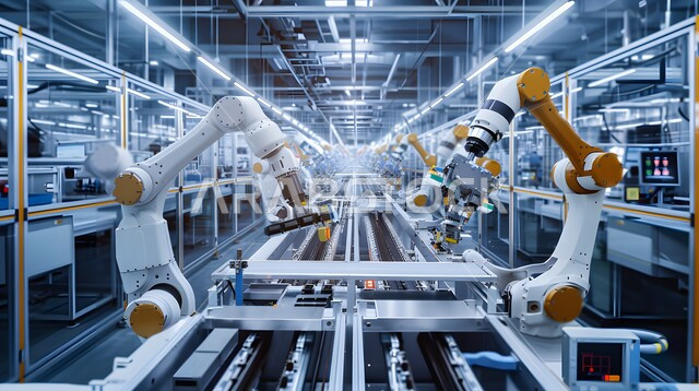 الاعتماد على التشغيل الآلي في معامل المملكة, دمج التقنية الحديثة والتكنولوجيا في عمل المصانع والشركات الصناعية السعودية, تحسين الانتاج باستخدام الالات والمعدات الذكية, رؤية سعودية مستقبلية 2030، تحقيق الثورة الصناعية، أذرع الروبوتات تتحكم بسير الخطوط المنتجة