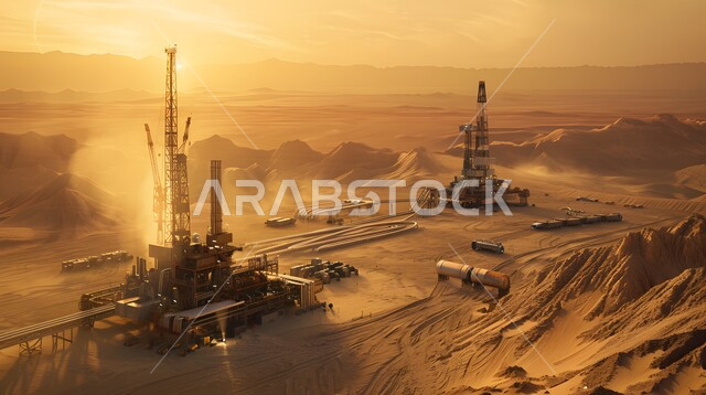 آلات الحفر الضخمة المستخدمة في استخراج البترول, التنقيب عن الثروات الباطنية في المملكة العربية السعودية، صناعات ومشاريع بتروكيماوية في المملكة, خطوط الأنابيب والمعدات الفولاذية الثقيلة، تنمية الاقتصاد السعودي, العمل في مجال الهندسة الصناعية والنفطية