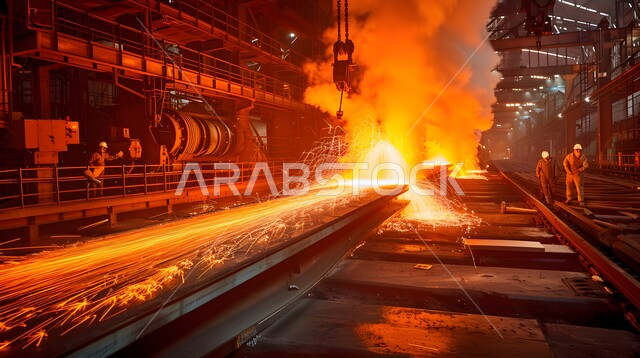 الاعتماد على التشغيل الآلي في عملية التذويب والتبريد، مصانع المعادن الخام في المملكة العربية السعودية, خط إنتاج الفولاذ والمعادن المختلفة, صهر الحديد وصبه في قوالب خاصة, معامل الصناعات الحرارية السعودية, الآلات والمعدات الثقيلة المقاومة للحرارة