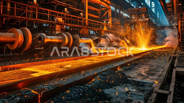 الاعتماد على التشغيل الآلي في عملية التذويب والتبريد، مصانع المعادن الخام في المملكة العربية السعودية, خط إنتاج الفولاذ والمعادن المختلفة, صهر الحديد وصبه في قوالب خاصة, معامل الصناعات الحرارية السعودية, الآلات والمعدات الثقيلة المقاومة للحرارة