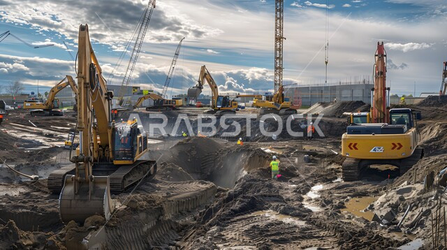 إنشاء الأساسات والهياكل للمشروعات السكنية والمصانع, تشييد المباني والمشاريع الضخمة، مفهوم تحسين البنية التحتية للبلاد، أعمال البناء والمقاولات والتطوير العقاري، التطور المعماري والحضاري في المملكة العربية السعودية