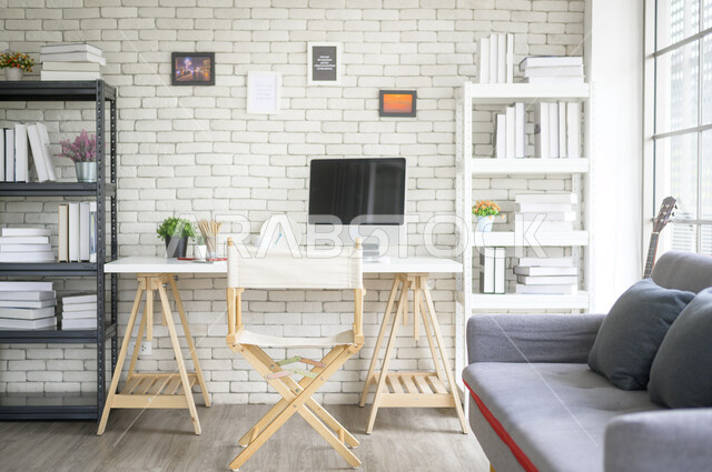 تصميم عصري حديث لمكاتب الشركات السعودية، غرف مكتبية بتصاميم داخلية وديكورات راقية مع اثاث فاخر ومريح، الفن الهندسي المعماري المتطور، غرف الدراسة والقراءة والجلوس، الرفوف المليئة بالكتب المرتبة