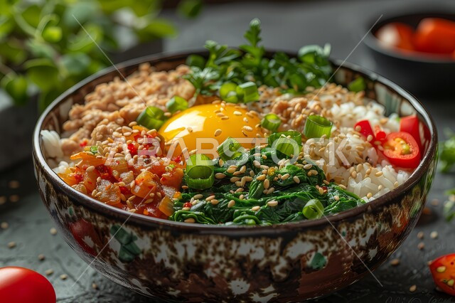  طبق من الخضروات المقطعة المتنوعة الشعية مع بيض الأومليت, الأطعمة والمأكولات السريعة،أطباق إفطار وعشاء تقليدية, غداء مغذي ومفيد مليء بالفوائد, فن تقديم وصفات الطعام المشبعة