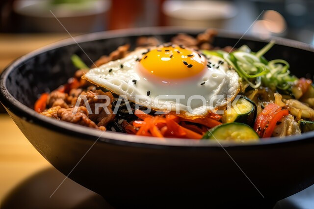 غداء مغذي ومفيد مليء بالفوائد, طبق من الخضروات المقطعة المتنوعة الشعية مع بيض الأومليت, الأطعمة والمأكولات السريعة، أطباق إفطار وعشاء تقليدية, فن تقديم وصفات الطعام المشبعة