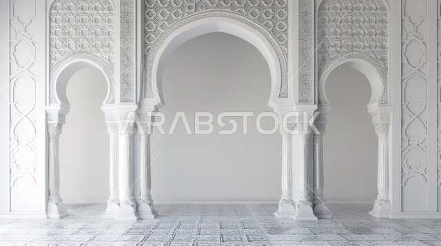  تصاميم وديكورات اسلامية مزخرفة، إطار ثري دي بزخارف دينية, مجسم ثلاثي الابعاد لمنبر جامع ، اسلاميات وعبادة الله ، الديكور الداخلي على الطراز الاسلامي الحديث