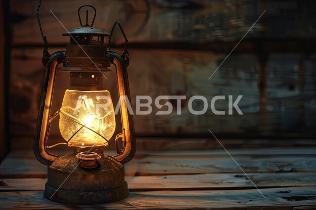 فانوس معدني مزخرف مضيء، أنوار وديكورات في الأجواء الرمضانية الروحانية، الزينة والاكسسوارات العربية والفن الإسلامي، تحف اسلامية تقليدية للاحتفال بقدوم شهر الخير