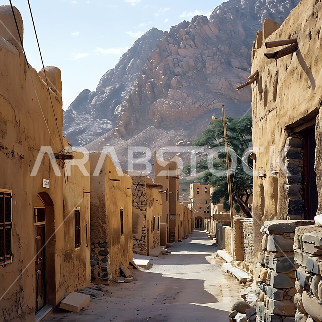  الهندسة الفنية المعمارية للعمارات الشعبية، الاهتمام بزراعة اشجار النخيل في القرى القديمة التراثية، المنازل المبنية على الطراز الطيني القديم، قرى وأحياء سكنية شعبية في المملكة العربية السعودية