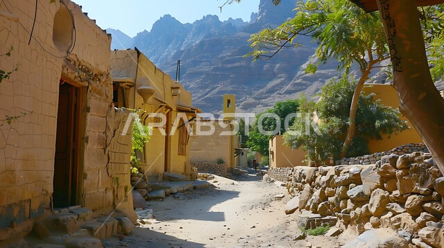  الهندسة الفنية المعمارية للعمارات الشعبية، الاهتمام بزراعة اشجار النخيل في القرى القديمة التراثية، المنازل المبنية على الطراز الطيني القديم، قرى وأحياء سكنية شعبية في المملكة العربية السعودية