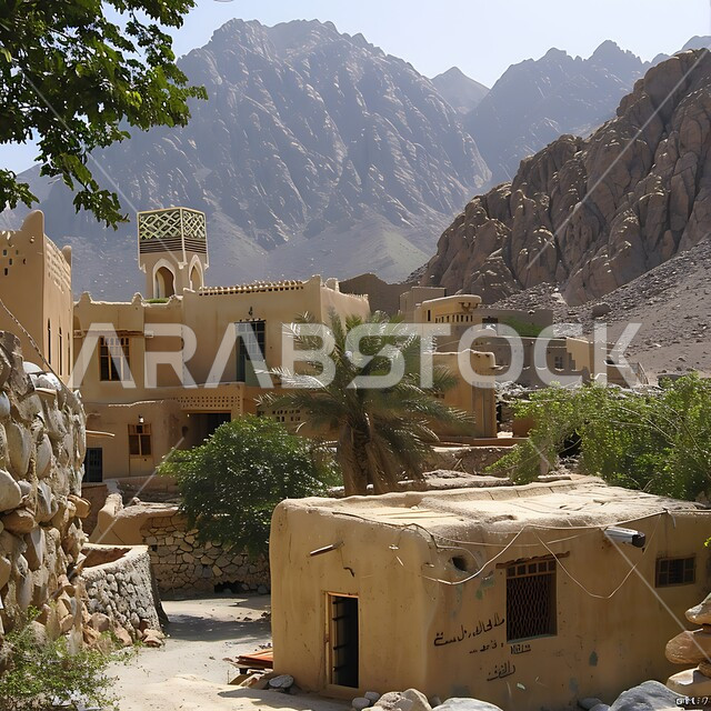  الهندسة الفنية المعمارية للعمارات الشعبية، الاهتمام بزراعة اشجار النخيل في القرى القديمة التراثية، المنازل المبنية على الطراز الطيني القديم، قرى وأحياء سكنية شعبية في المملكة العربية السعودية