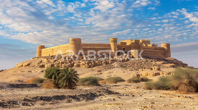 حصون الممالك السابقة المشيدة من الحجار وسط الصحراء، التكوينات والتشكيلات الحجرية في المناطق الصحراوية، الفن الهندسي المعماري على الطراز القديم، المعالم الأثرية القديمة، القصور والقلاع الاسطورية التاريخية والتراثية