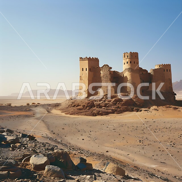 القصور والقلاع الاسطورية التاريخية والتراثية, حصون الممالك السابقة المشيدة من الحجار وسط الصحراء، التكوينات والتشكيلات الحجرية في المناطق الصحراوية، الفن الهندسي المعماري على الطراز القديم، المعالم الأثرية القديمة