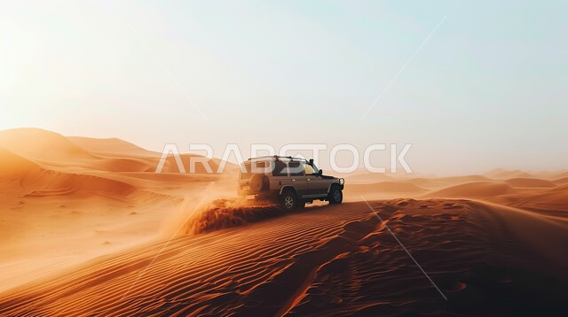 أنشطة ترفيهية تجذب السياح, انطلاق موسم السباقات السعودية, مغامرات مركبات الدفع الرباعي في صحاري المملكة, سفاري المركبات في الصحراء العربية, قيادة السيارة على الكثبان والتلال الرملية, هواية التطعيس بالسيارات