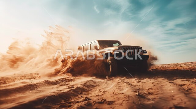 أنشطة ترفيهية تجذب السياح, انطلاق موسم السباقات السعودية, مغامرات مركبات الدفع الرباعي في صحاري المملكة, سفاري المركبات في الصحراء العربية, قيادة السيارة على الكثبان والتلال الرملية, هواية التطعيس بالسيارات