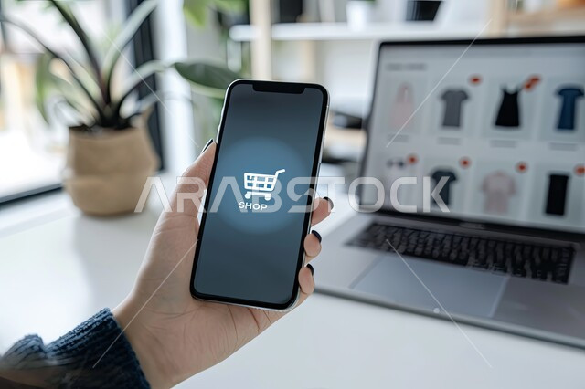  خدمة التسوق الأونلاين، استخدام التقنيات الحديثة والمتطورة، العمل على تطبيقات الهاتف المحمول والحاسب في شراء المنتجات، التسوق عبر الانترنت من المحلات والمتاجر الالكترونية