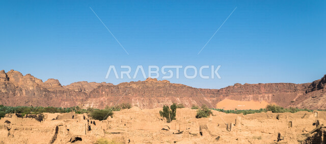 التكوين الصخري الطبيعي الجميل في العلا بالمملكة العربية السعودية