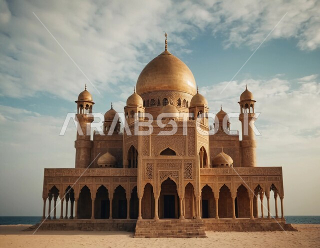 معالم وأماكن اسلامية مقدسة، الديكورات والتصاميم الهندسية المعمارية لبناء المساجد في المملكة العربية السعودية، مسجد عريق على شاطئ البحر، تصميم القبب على الطراز الإسلامي العصري الحديث، مفهوم العبادة والتقرب إلى الله تعالى