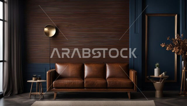 Architectural engineering art in home decor in the Kingdom of Saudi Arabia, modern designs for living rooms in modern residential apartments, interior decoration of a living room with upscale home furniture, choosing the appropriate colors and coordinating between them, using luxurious and elegant accessories and decorations