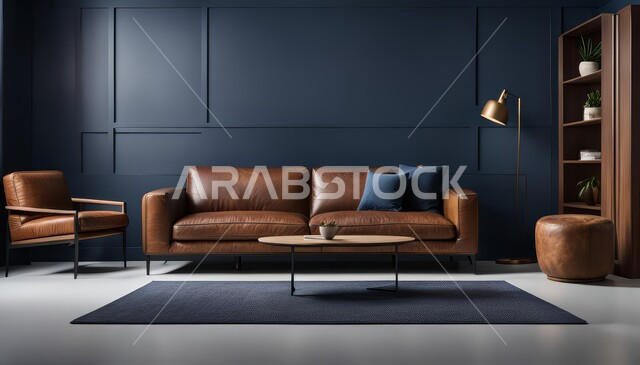 الديكورات الداخلية لغرفة معيشة بأثاث منزلي راقي، اختيار الألوان المناسبة والتنسيق بينها، التصاميم العصرية لغرف الجلوس في الشقق السكنية الحديثة, استخدام اكسسوارات وزينة فاخرة وأنيقة, الفن الهندسي المعماري في ديكور المنازل بالمملكة العربية السعودية