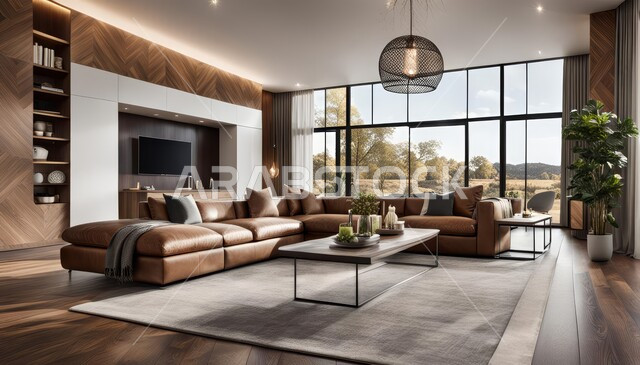 الفن الهندسي المتطور في بناء الشقق والفلل السكنية المعاصرة, ديكورات داخليه لغرف الجلوس في المملكة العربية السعودية, غرفة معيشة بتصاميم عصرية حديثة، أثاث منزلي راقي واكسسوارات فاخرة