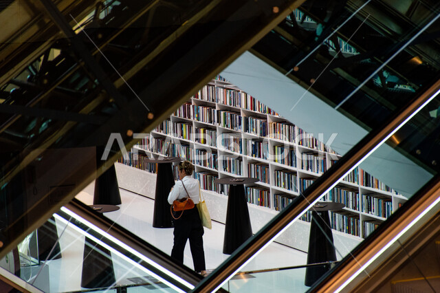 الديكورات الداخلية الفاخرة في مكتبة محمد بن راشد في مدينة دبي، منارة الفكر والمعرفة، أماكن القراءة والثقافة، صرح معرفي حضاري، رفوف الكتب والقصص والروايات، معالم سياحية مشهورة في الامارات العربية المتحدة