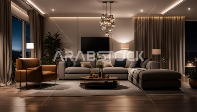  التصاميم الداخلية لغرف الجلوس على الطراز الحديث باللون الابيض، أثاث منزلي فاخر لغرفة معيشة، ديكور داخلي راقي للفلل والشقق السكنية في المملكة العربية السعودية