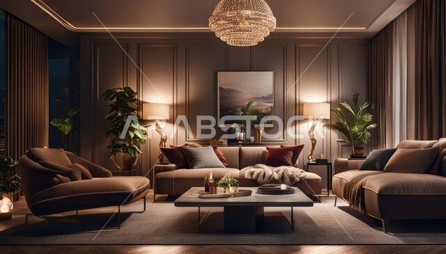  التصاميم الداخلية لغرف الجلوس على الطراز الحديث باللون الابيض، أثاث منزلي فاخر لغرفة معيشة، ديكور داخلي راقي للفلل والشقق السكنية في المملكة العربية السعودية