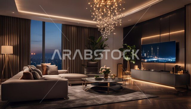  التصاميم الداخلية لغرف الجلوس على الطراز الحديث باللون الابيض، أثاث منزلي فاخر لغرفة معيشة، ديكور داخلي راقي للفلل والشقق السكنية في المملكة العربية السعودية