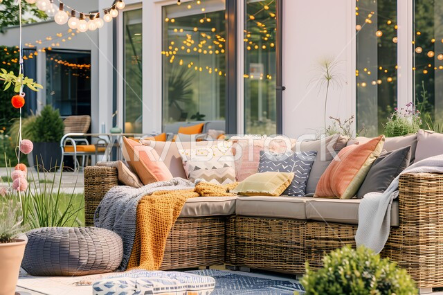 إضاءة وزينة شهر رمضان المبارك، تصاميم عصرية مميزة للمجمع الخارجي، شقق و فلل سكنية فاخرة في المملكة العربية السعودية، الفنون الهندسية المعمارية على الطراز الحديث والانيق، الاهتمام في زراعه الاشجار والنباتات الخضراء في حديقة مجمع سكني فاخر