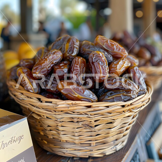 وجبة ذات قيمة غذائية عالية، ضيافة رمضانية لذيذة، رطب من نخيل المملكة العربية السعودية، محاصيل ومنتجات زراعية محلية وطنية سعودية، صورة مقربة لطبق مليء بالتمر السكري الصحي الطازج
