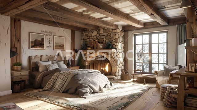 سرير كبير ومريح بتصميم حديث، اكسسوارات وتحف عصرية، الواجهات والنوافذ الكبيرة، غرفة نوم بتصاميم فاخرة، أثاث منزلي راقي، ديكورات منزلية داخلية، شقق وفلل سكنية في المملكة العربية السعودية، فنادق ومنتجعات فاخرة