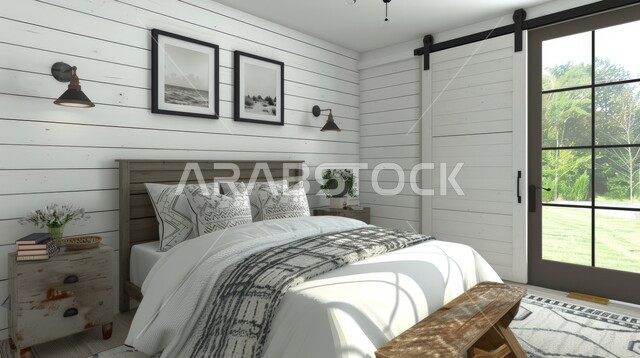 تحف واكسسوارات عصرية، الواجهات والنوافذ الكبيرة، سرير كبير ومريح بتصميم حديث، غرفة نوم بتصاميم فاخرة، أثاث منزلي راقي، ديكورات منزلية داخلية، شقق وفلل سكنية في المملكة العربية السعودية، فنادق ومنتجعات فاخرة